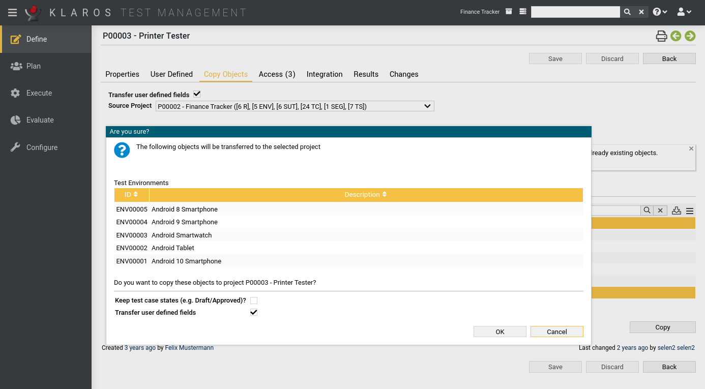 The “Copy Objects” Dialog