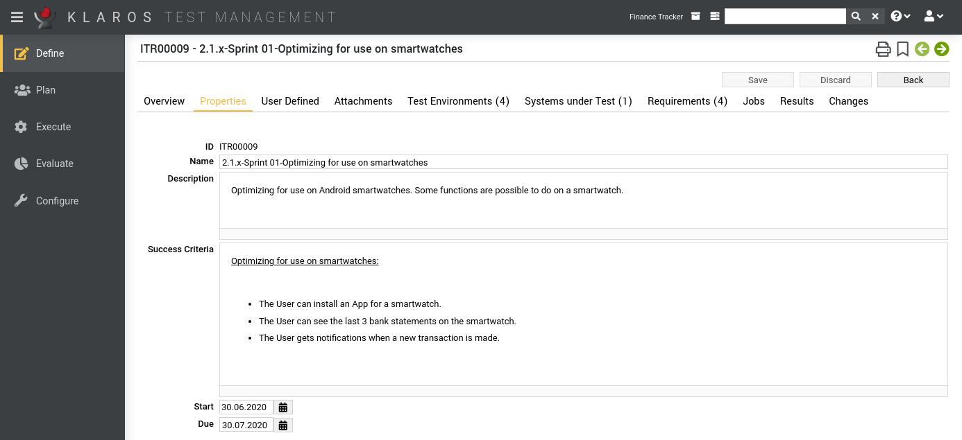 The “Properties” Tab - Iterations