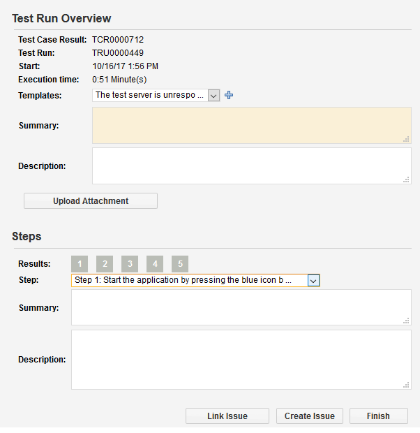 The Test Run Overview