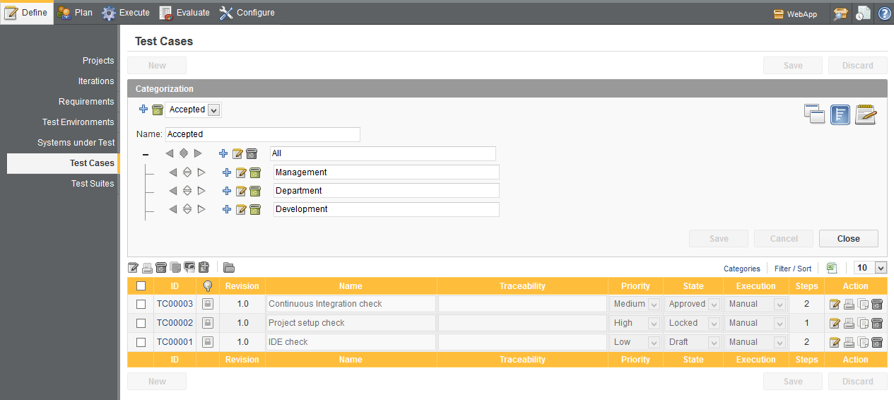 The Categorization Edit View