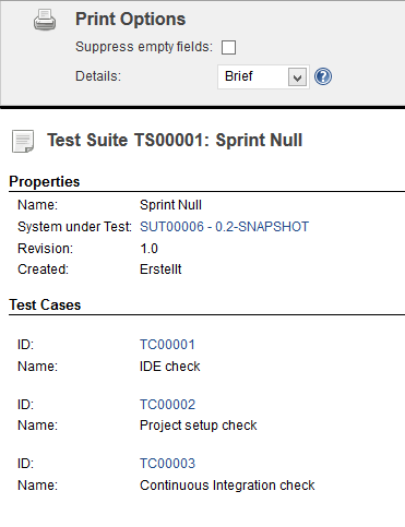 The Test Suite Print Page