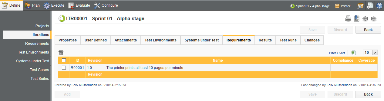 The Iteration Details Page