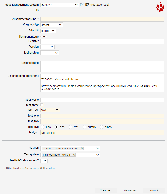 Die Seite „Issue Details - Trac“