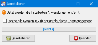 Das Deinstallationsprogramm