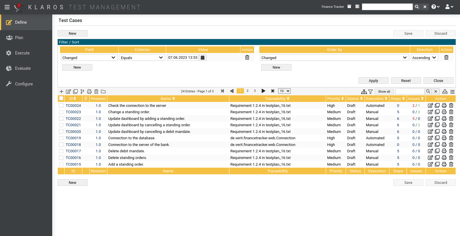 The Filter and Sort Panel