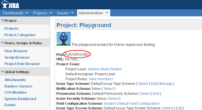 The Jira Project ID