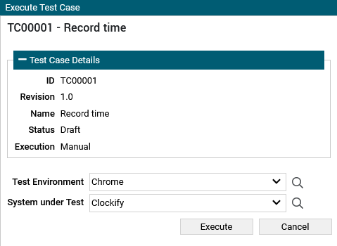 Confirm Execution Parameters